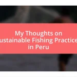 My Thoughts on Sustainable Fishing Practices in Peru